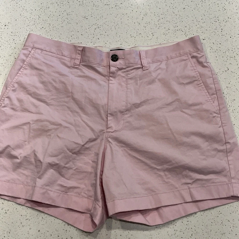 J Crew Oarsman Portsider Shorts Mens 33/5 Pink Stretch Chino Preppy Vacation